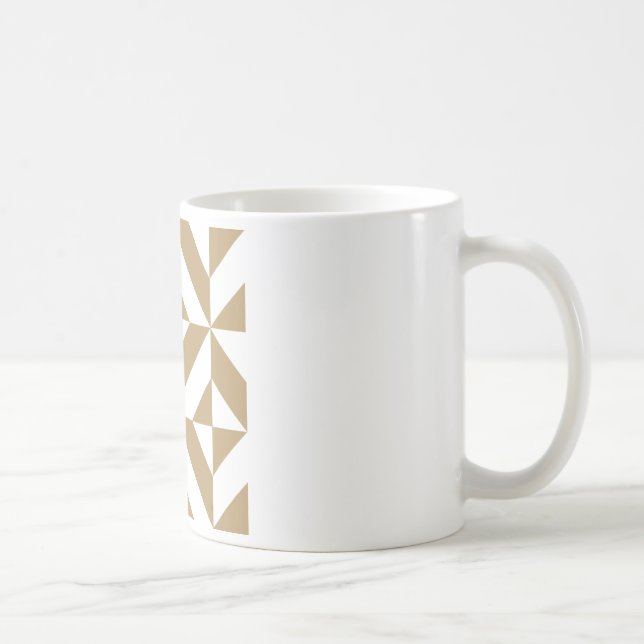 Mug Motif de cube géométrique Brown (Droite)