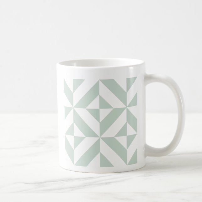 Mug Motif de cube géométrique cool Mint (Droite)