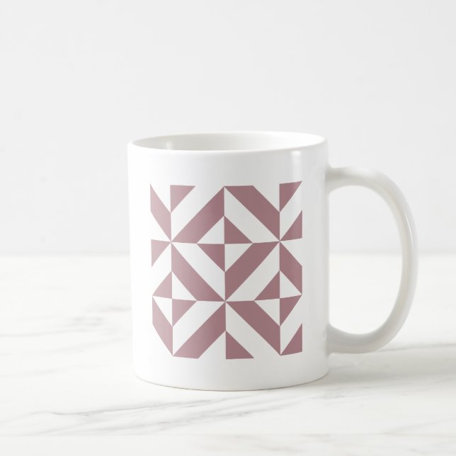 Mug Motif de cube géométrique Mauve foncé (Droite)