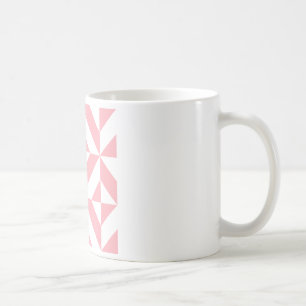 Mug Motif de cube géométrique Melon rose