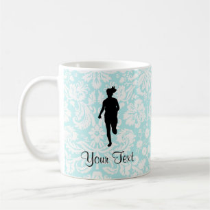 Mug Motif de damassé ; Fonctionnement de fille