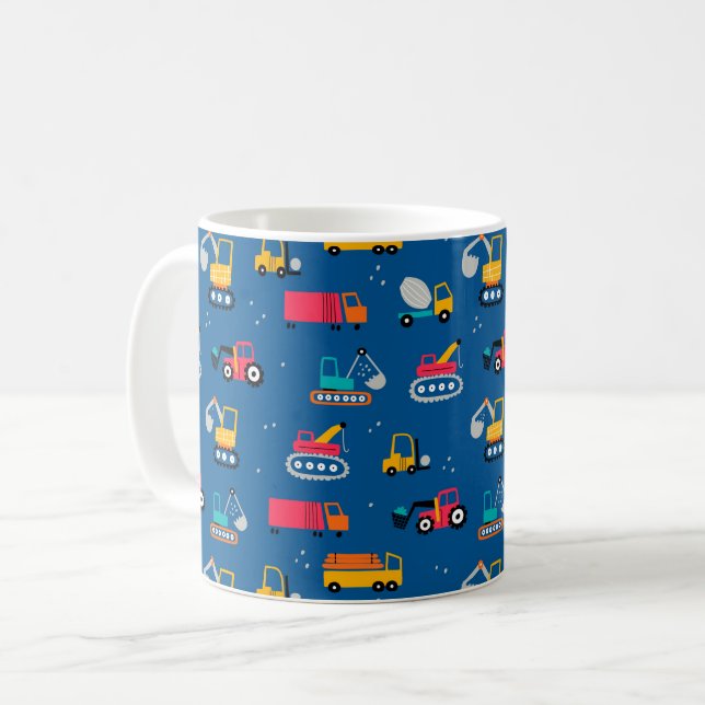 Mug Motif de déplacement de construction mûre (Devant gauche)