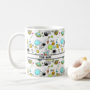 Mug Motif de dessin de mission spatiale - Nom personna