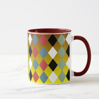 Mug Motif de diamant de harlequin