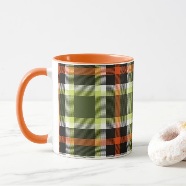 Mug Motif de feuillage d'automne moderne (Avec donut)