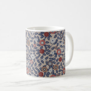 Mug Motif de feuillage émeraude et magenta époustoufla