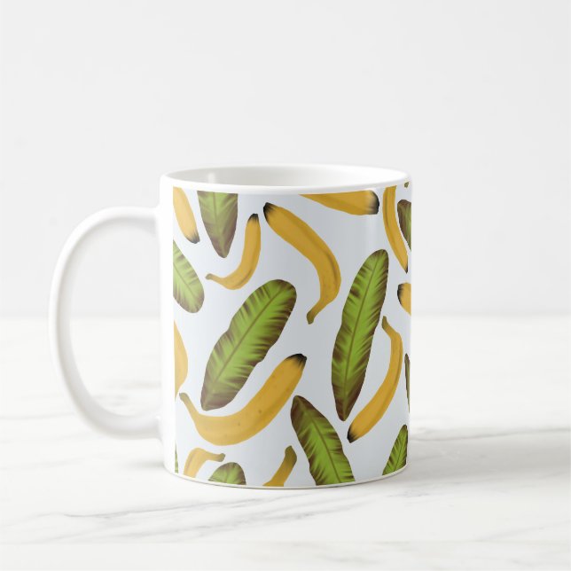 Mug Motif de feuille de banane tropicale (Gauche)