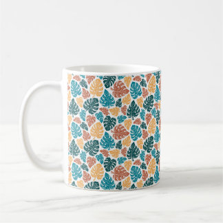 Mug Motif de feuille de Monstera Tropical - Nature col