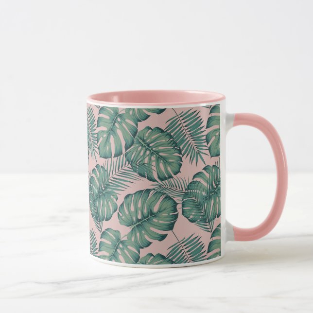 Mug Motif de feuille tropicale (Droite)