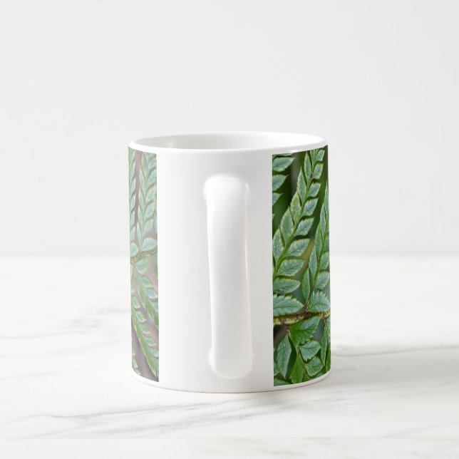Mug Motif de feuilles de fougères vertes (Poignée)