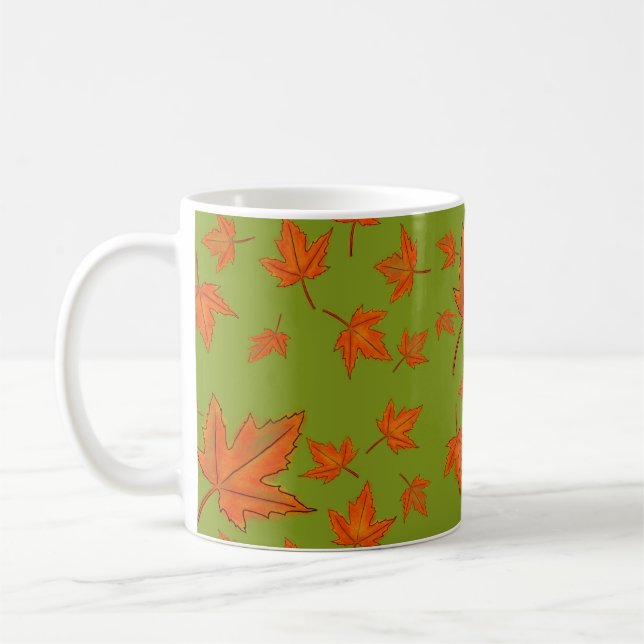Mug Motif de feuilles d'érable (Gauche)