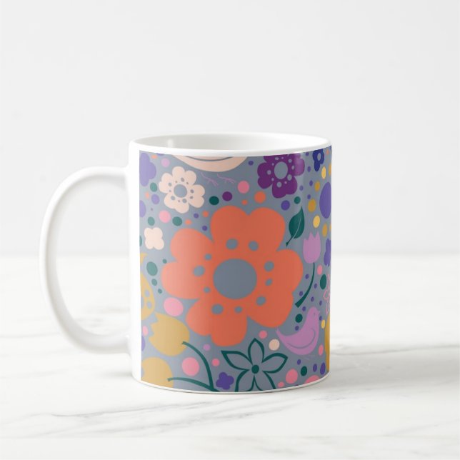 Mug Motif de fleurs (Gauche)