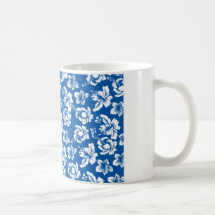 Mug Motif de fleurs bleues Hawiian