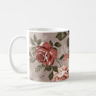 Mug motif de fleurs design textile illustration textil