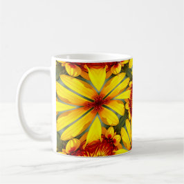 Mug Motif de fleurs d'or