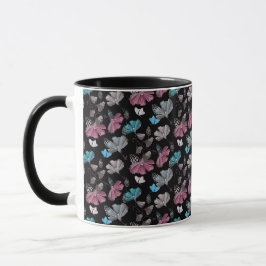 Mug Motif de fleurs et de papillons