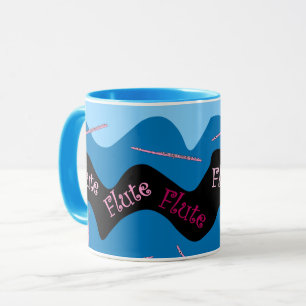 Mug Motif de flute rose