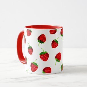 Mug Motif de fraise rouge