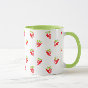 Mug Motif de fraises d'aquarelle