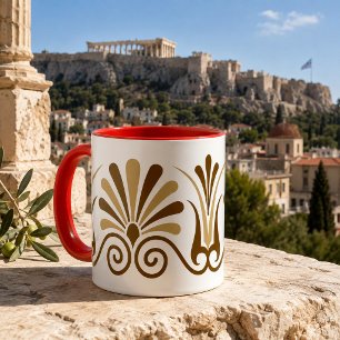 Mug Motif de frise de couleurs personnalisables Athène