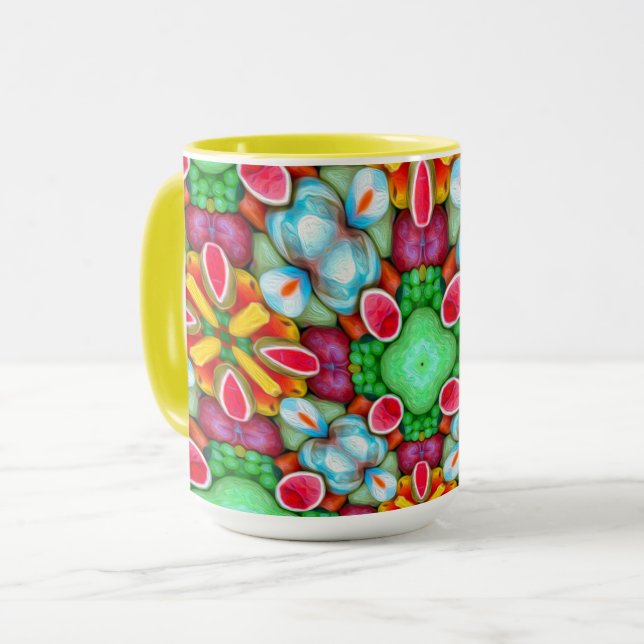 Mug Motif de fruits coloré (Devant gauche)