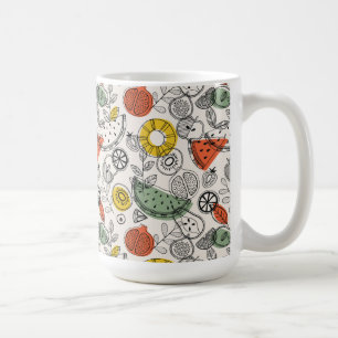 Mug Motif de fruits de style Vintage rétro