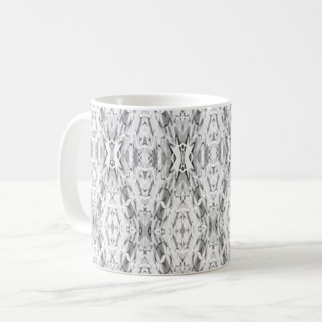 Mug Motif de géométrie abstraite gris clair (Devant gauche)