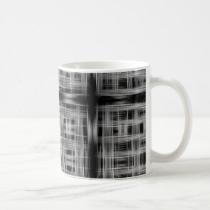 Mug Motif de grille noir et blanc