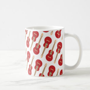 Mug Motif de guitare rouge