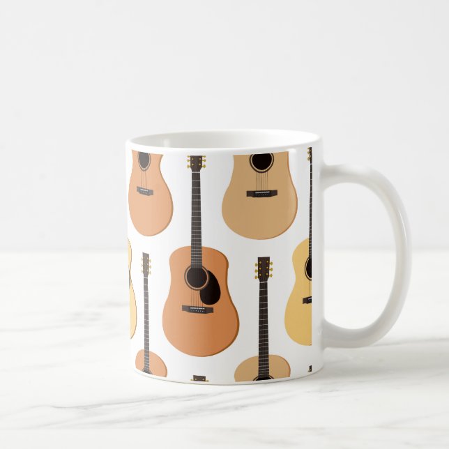 Mug Motif de guitares acoustiques (Droite)