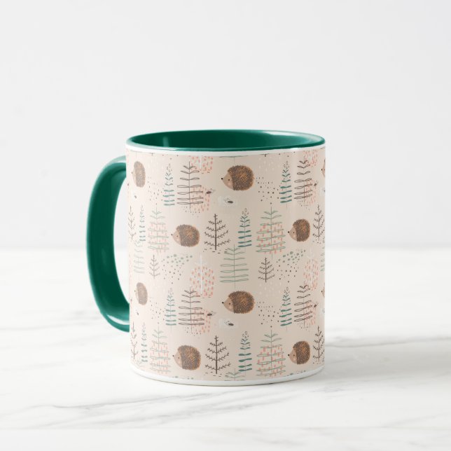 Mug Motif de hérisson de bois mignon (Devant gauche)