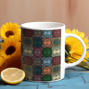 Mug Motif de hibou multicolore