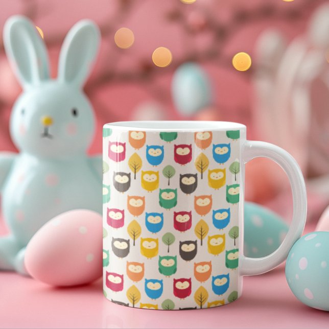 Mug Motif de hibou multicolore (cups and mugs)