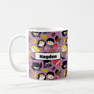 Mug Motif de la Ligue de Justice de Chibi sur le viole