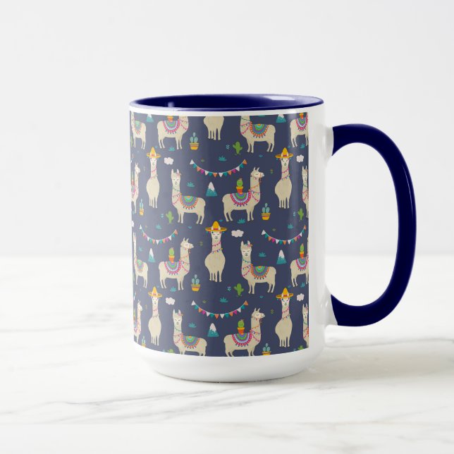 Mug Motif de lama de célébration (Droite)