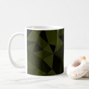 Mug Motif de maillage géométrique noir foncé de l'armé