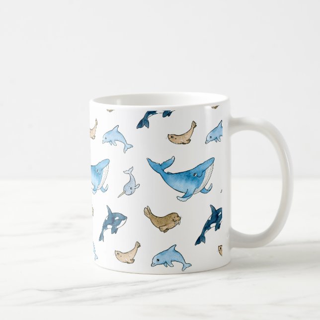 Mug Motif de mammifères de mer (Droite)