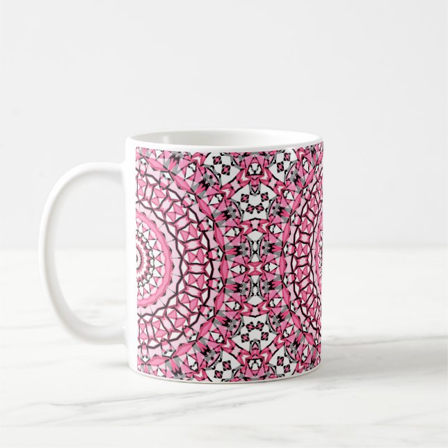 Mug Motif de mandala ronde en verre vitrage style mosa (Gauche)