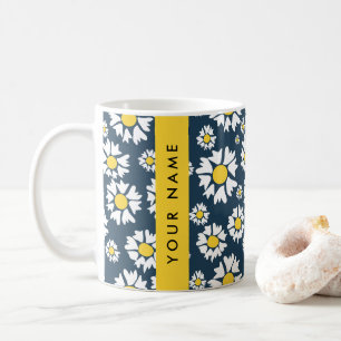 Mug Motif de marguerite, marguerites blanches, Votre n