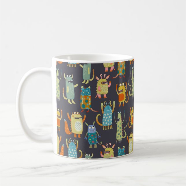 Mug Motif de monstres amusants (Gauche)