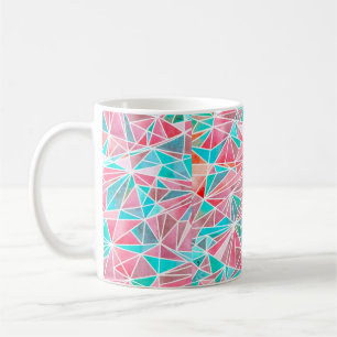 Mug Motif de mosaïque abstraite aquarelle
