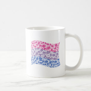 Mug MOTIF DE MOTS DU DRApeau BISEXUEL