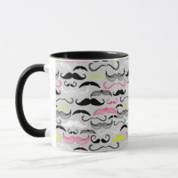 Motif de moustache, rétro style
