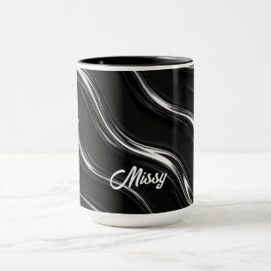 Mug Motif de mouvement Chrome liquide   Mode féminine 