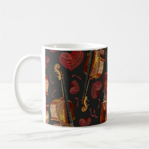 Mug Motif de musique violon Red Heart