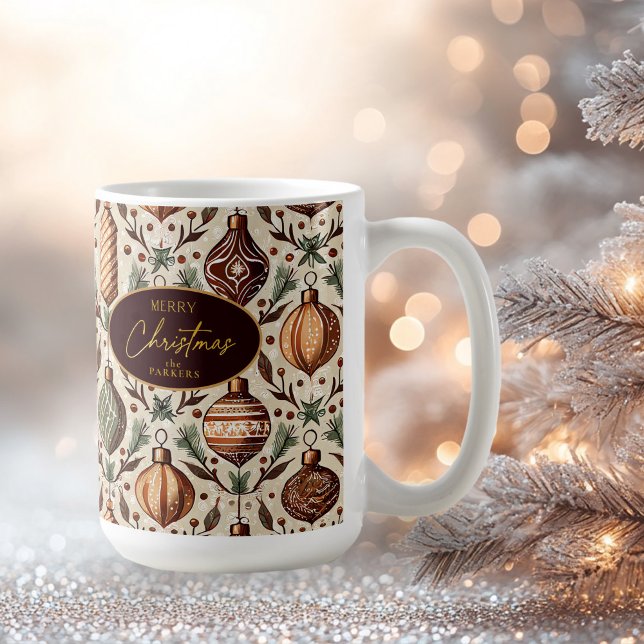 Mug Motif de Noël Earth Tones #12 ID1009 (Créateur téléchargé)