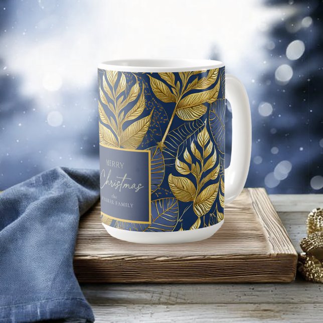 Mug Motif de Noël Gold bleu#29 ID1009 (Créateur téléchargé)