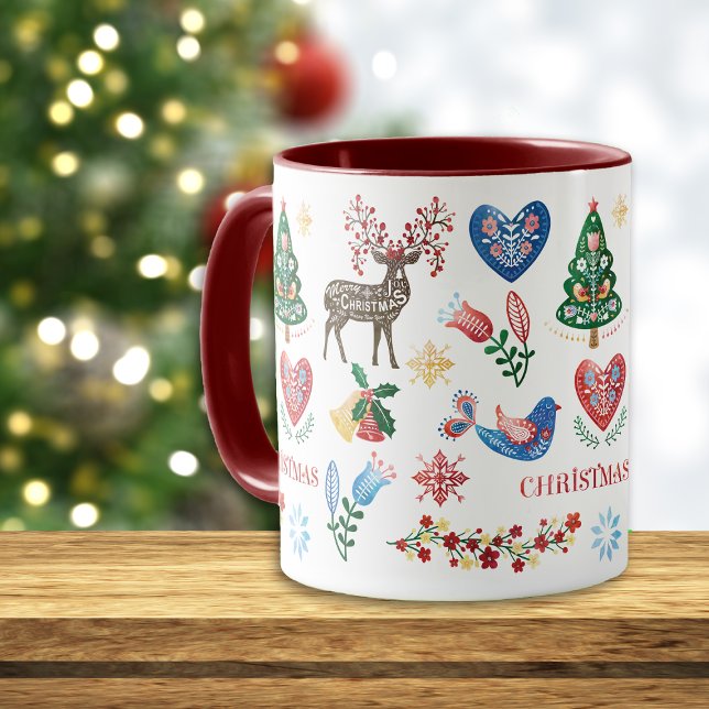 Mug Motif de Noël scandinave nordique (Créateur téléchargé)