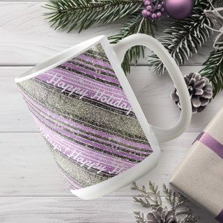 Mug Motif de Noël vert violet #28 ID1009
