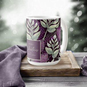 Mug Motif de Noël vert violet #29 ID1009